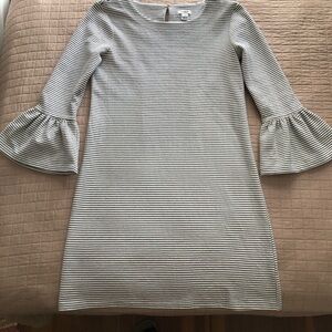 J Crew striped bell sleeve dress. Size XS.